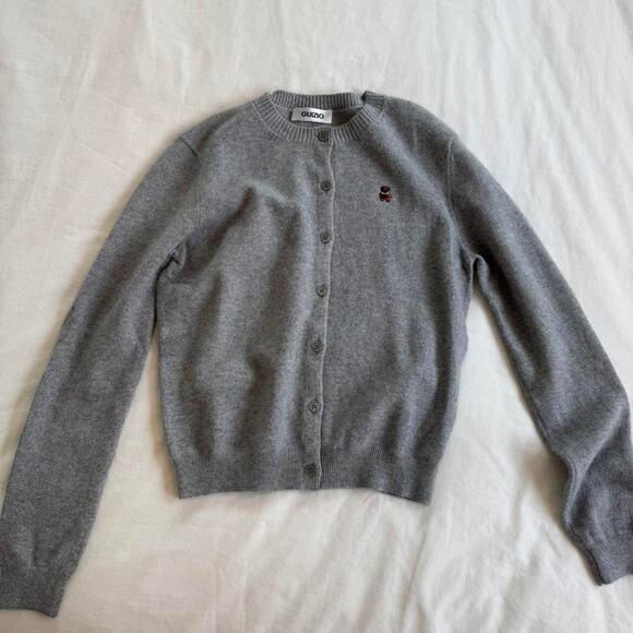 Guizio grey wool cardigan - Picture 1 of 3